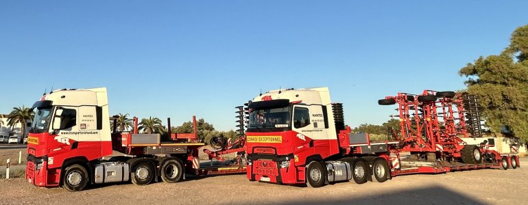 Un convoi exceptionnel de machines agricoles jusqu’en Espagne